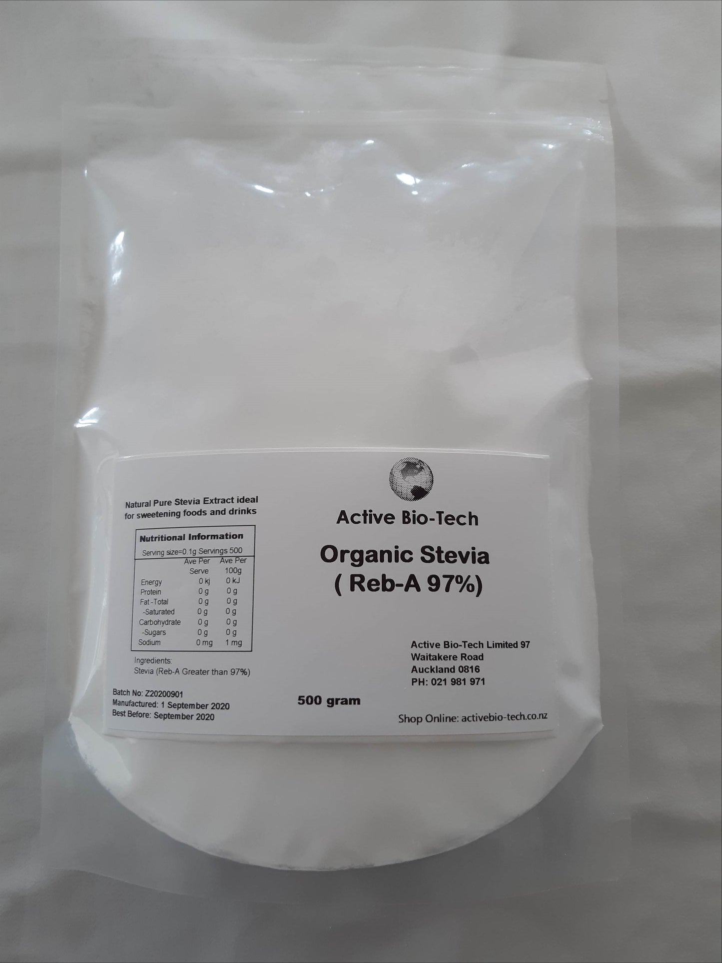 Organic Stevia 97% Reb-A